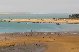 Blick auf Gatseau Beach vom Novotel aus