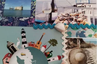 Atelier Scrapbooking : création carte déco et marque-page.