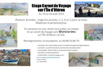 Stage carnet de voyage sur l'île d'oléron