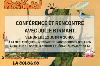 Conférence et rencontre avec Julie Birmant_Saint-Georges-d'Oléron