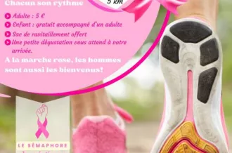 Affiche Octobre rose - Marche de 5km à Bourcefranc