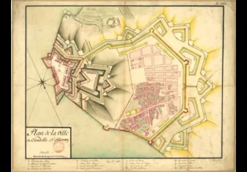 plan de la ville fortifiée