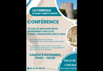 Conférence "La fabrique de Saint-Denis-d'Oléron"_Saint-Denis-d'Oléron