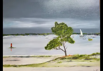 Exposition de peintures association Lachatellerie_Saint-Trojan-les-Bains