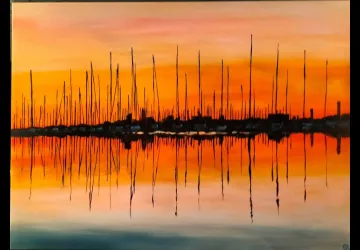 Coucher de Soleil sur le port de plaisance