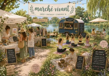 Marché vivant à l'étang de la Maratte