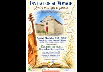 Concert "Des notes des mots" ... deux violoncelles et un récitant